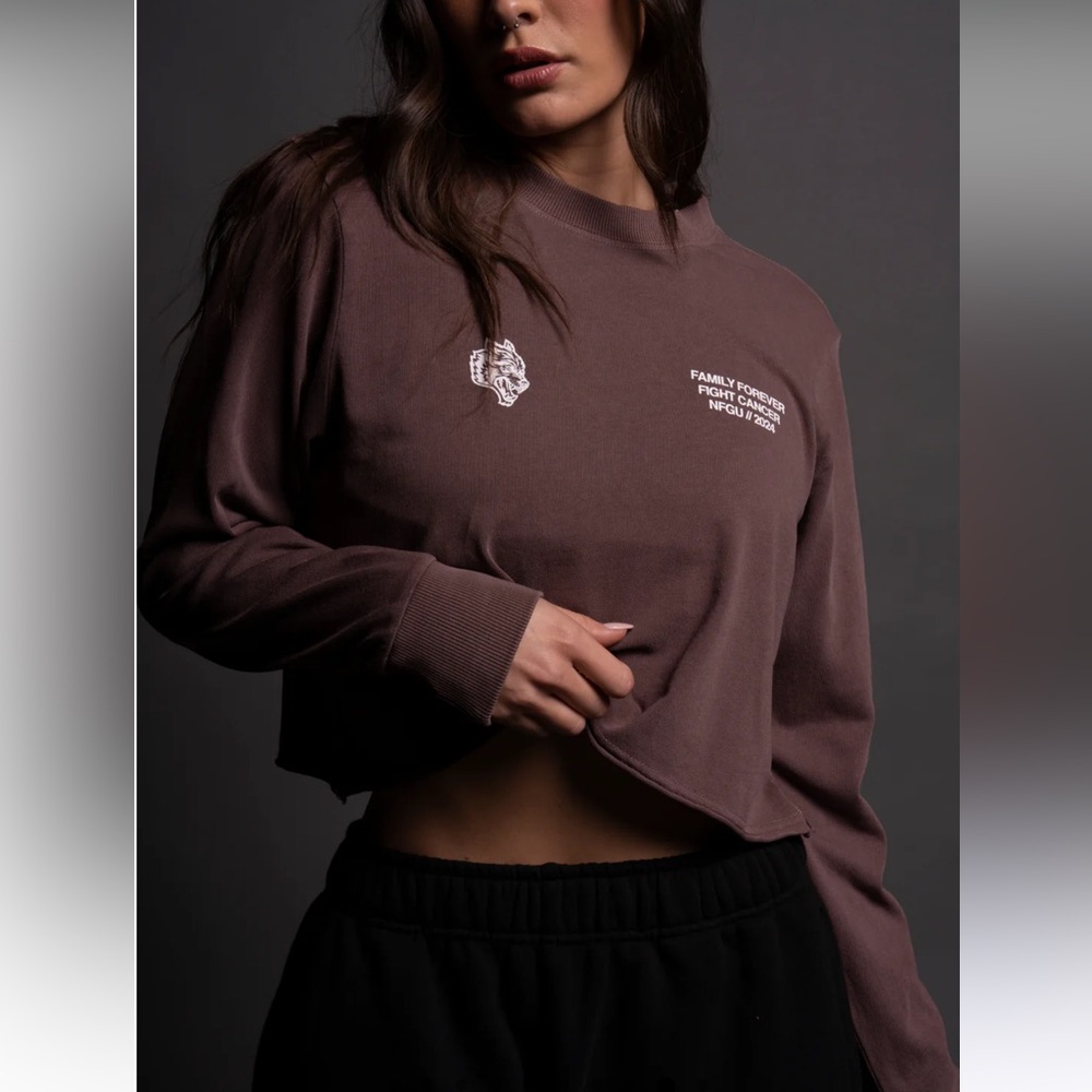 Darc Sport - Long Sleeve Crop Tee - Rose Taupe